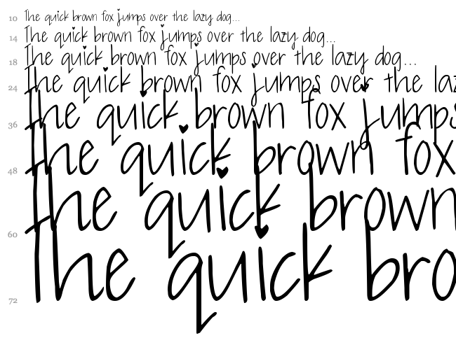 Olive Charming font waterfall